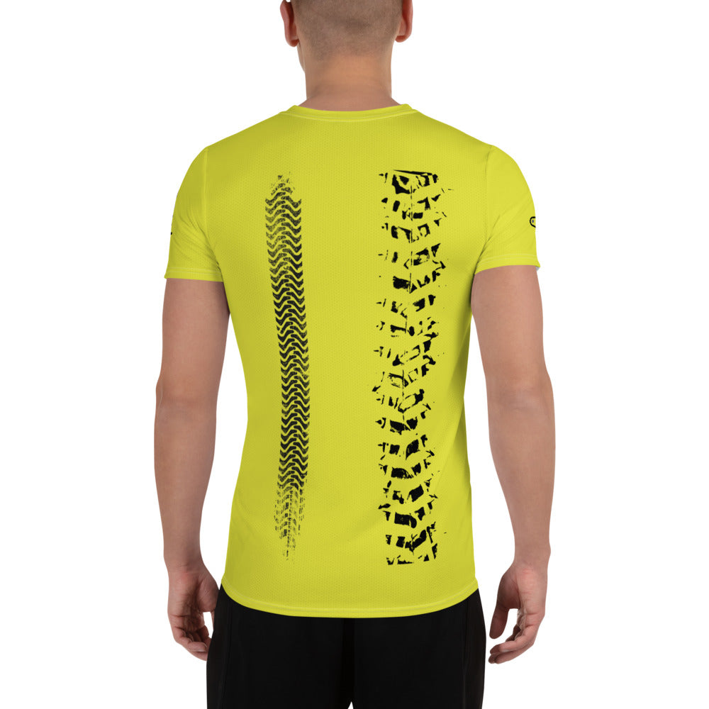 Cycling Men's Hi-Viz Yellow Athletic T-shirt
