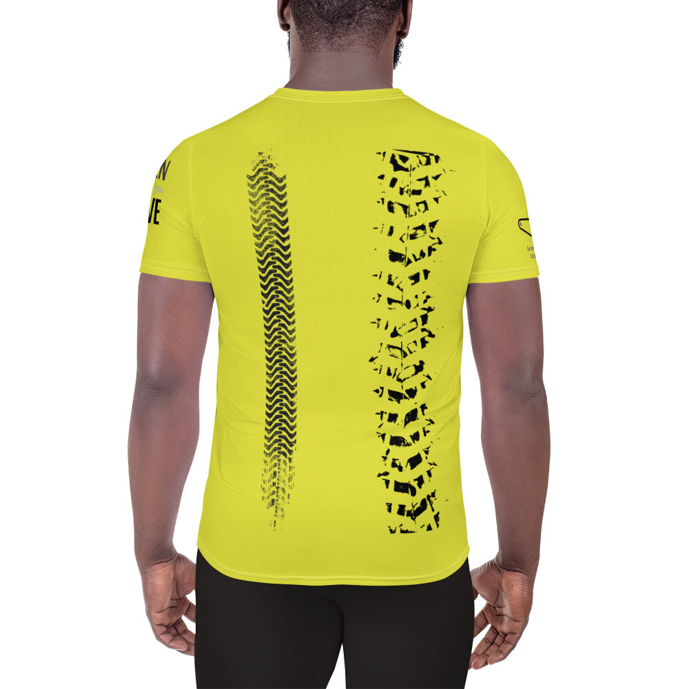 Cycling Men's Hi-Viz Yellow Athletic T-shirt