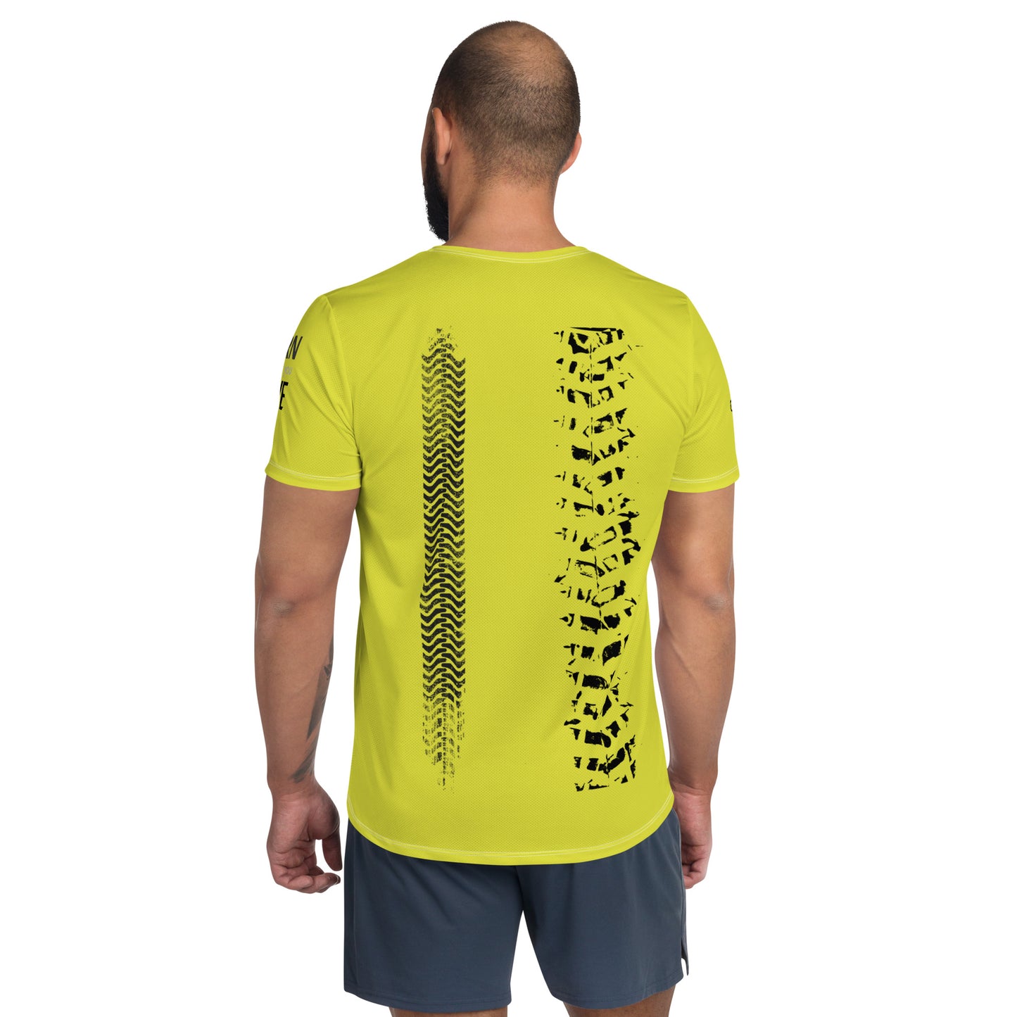 Cycling Men's Hi-Viz Yellow Athletic T-shirt