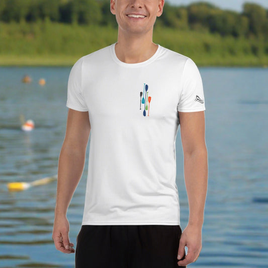 Paddles Men Active Shirt in White