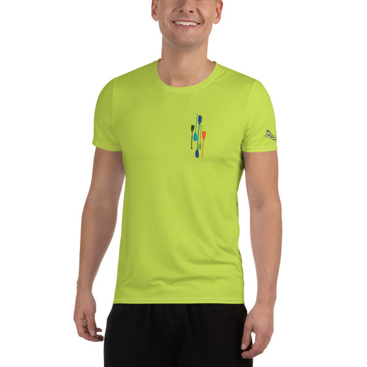 Paddles Men Active Shirt in Hi-Viz Green