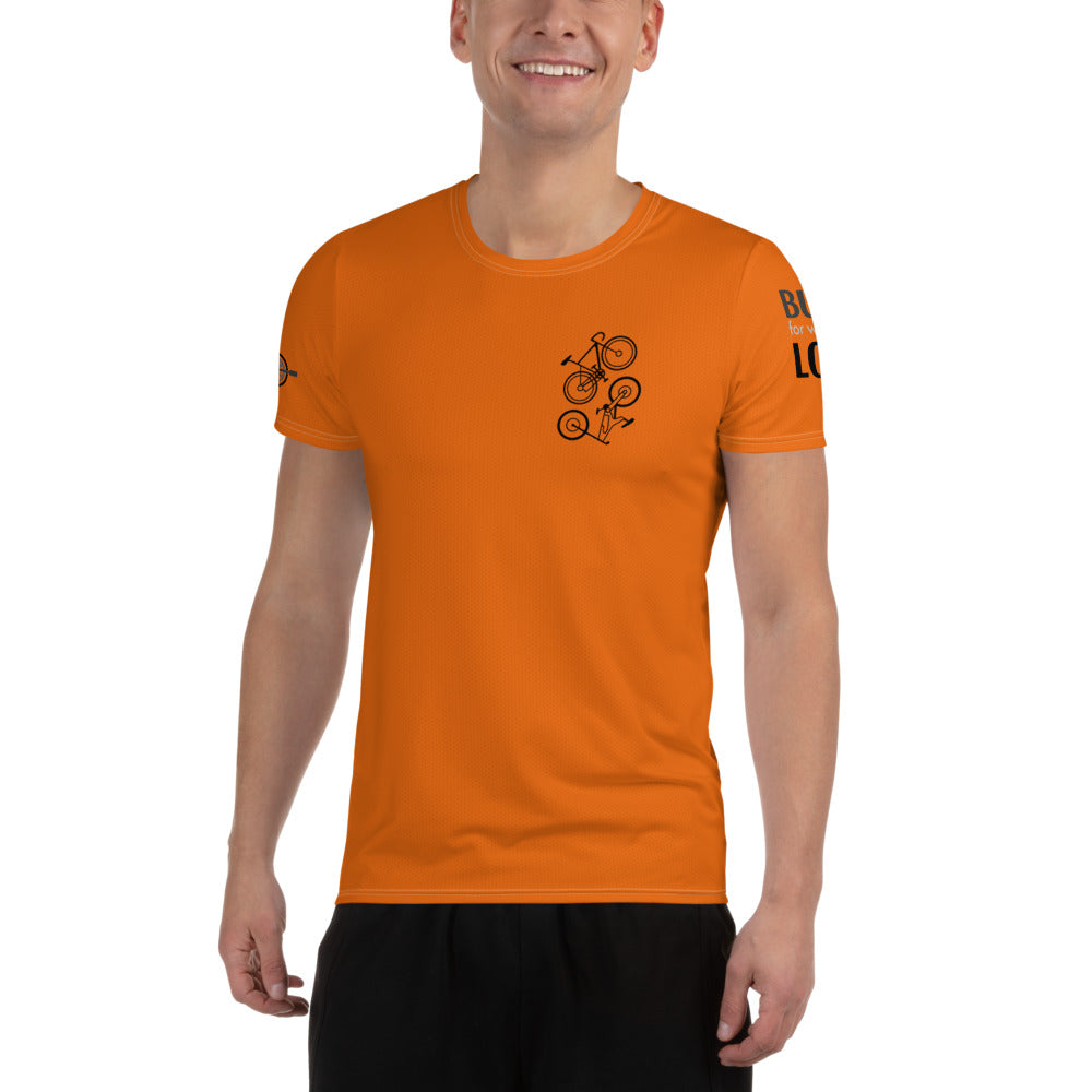 Cycling Men's Hi-Viz Orange Athletic T-shirt