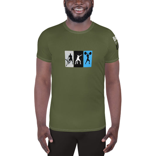 Gym Men's Army Green Active Shirt