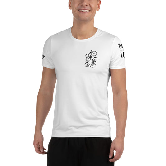 Bikes Men's Athletic White T-shirt