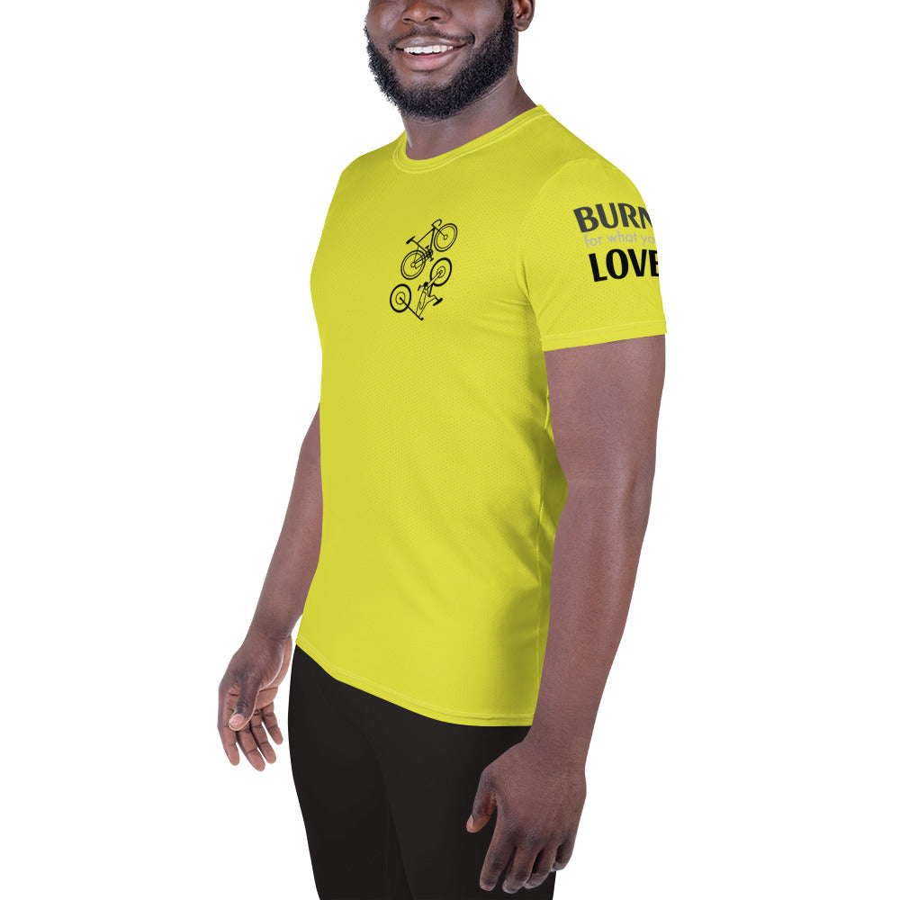 Cycling Men's Hi-Viz Yellow Athletic T-shirt