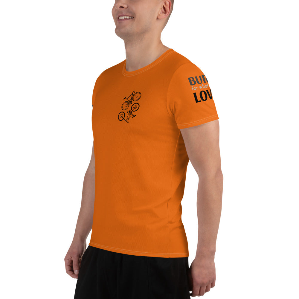 Cycling Men's Hi-Viz Orange Athletic T-shirt