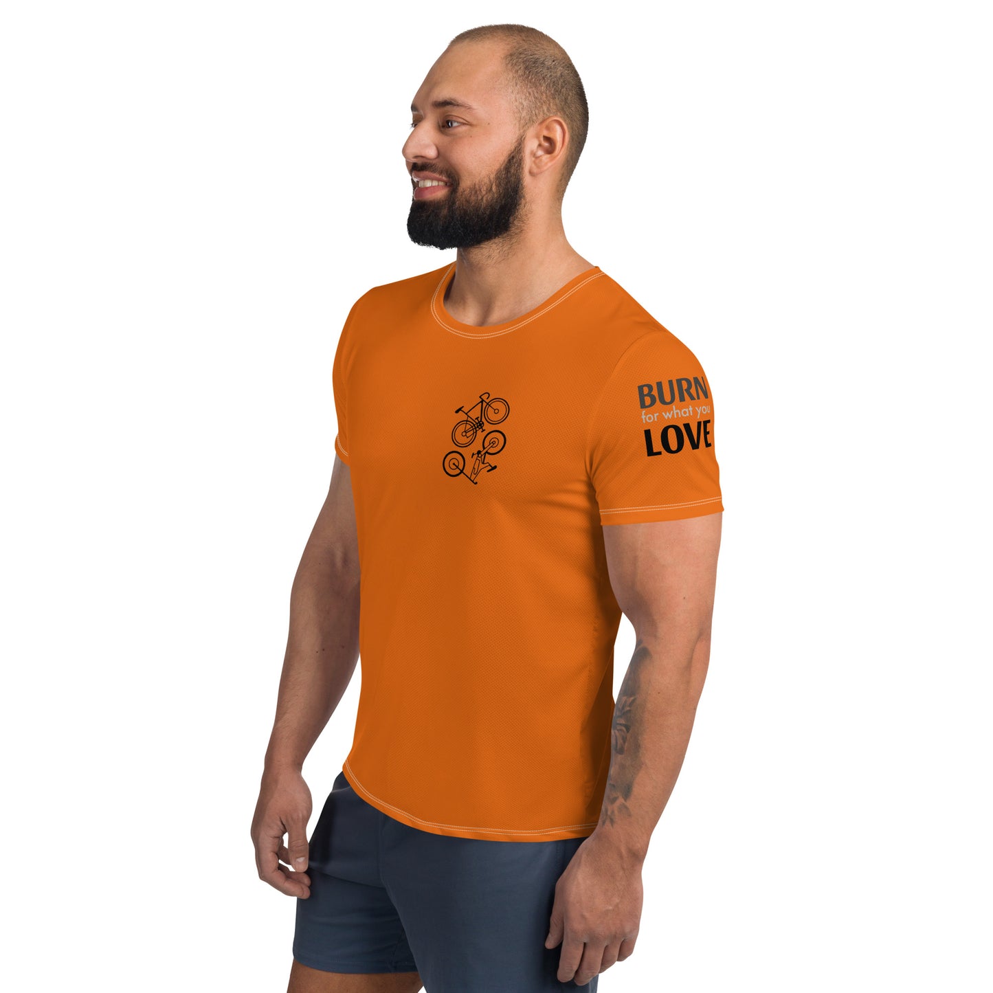 Cycling Men's Hi-Viz Orange Athletic T-shirt