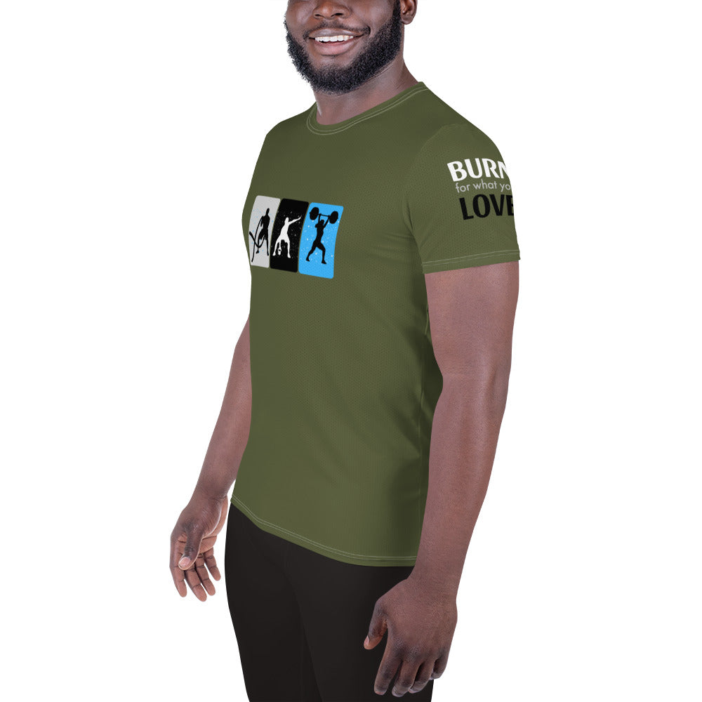 Gym Men's Army Green Athletic T-shirt