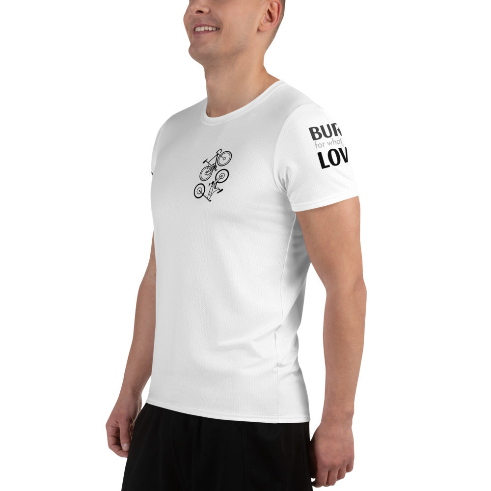 Bikes Men's Athletic White T-shirt