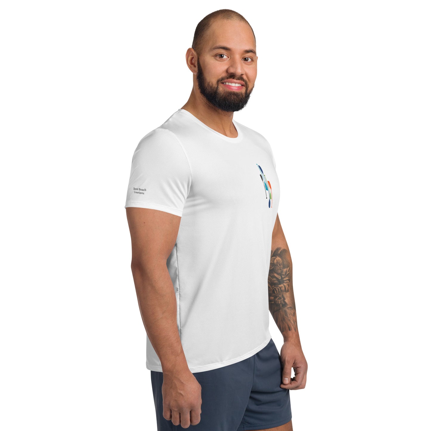Paddles Men Active Shirt in White