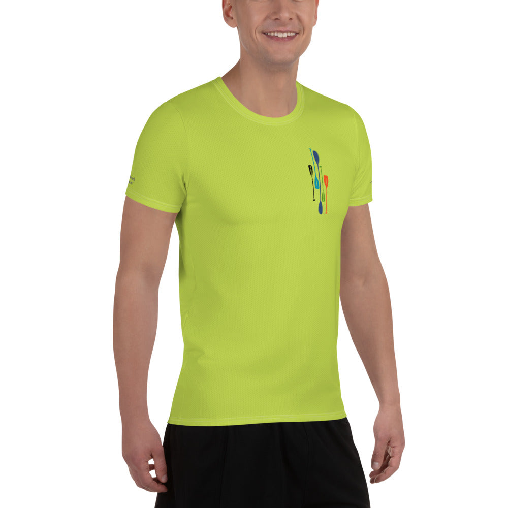 Paddles Men Active Shirt in Hi-Viz Green