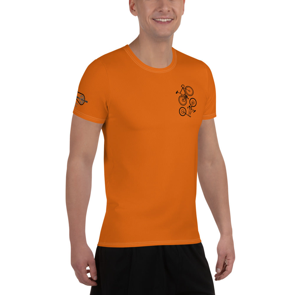 Cycling Men's Hi-Viz Orange Athletic T-shirt