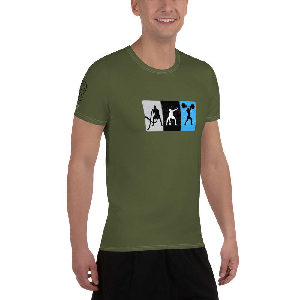 Gym Men's Army Green Active Shirt