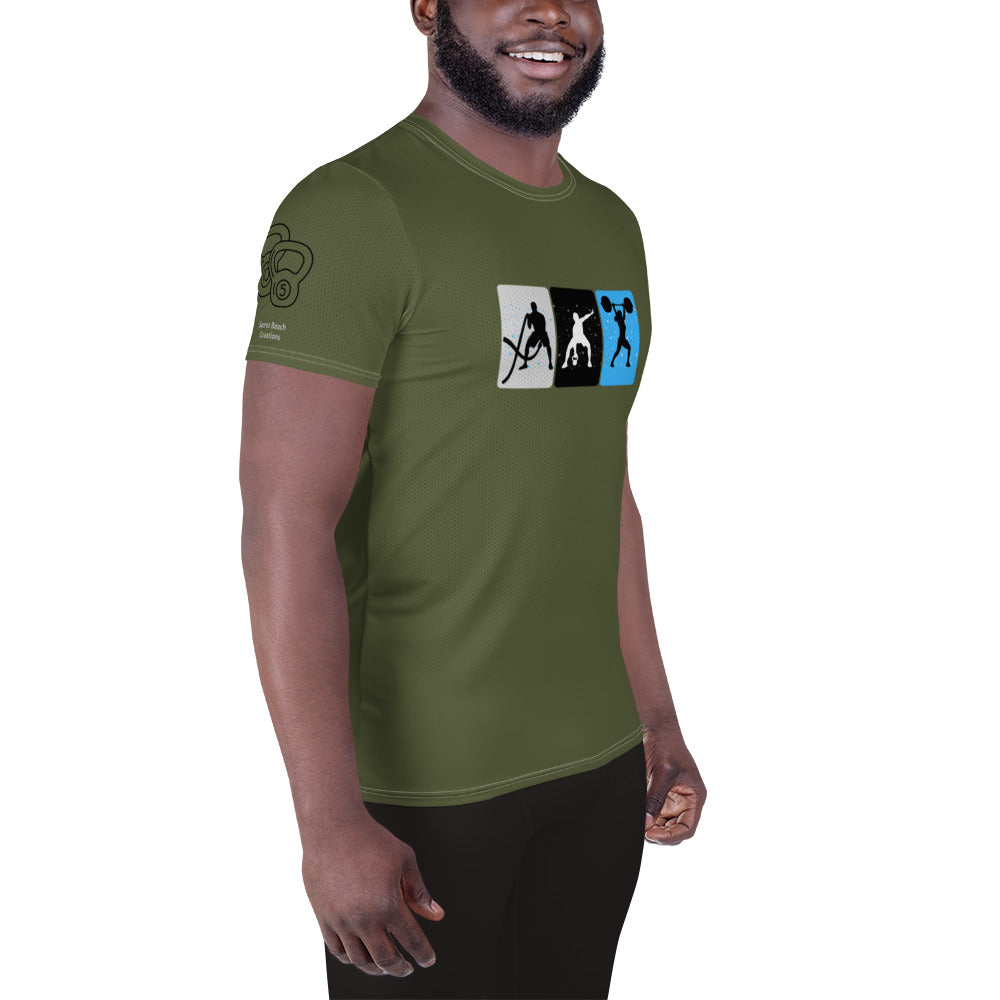 Gym Men's Army Green Athletic T-shirt