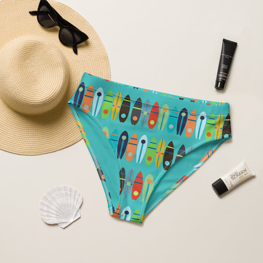 Boards Turquoise Bikini Bottom High-Waist