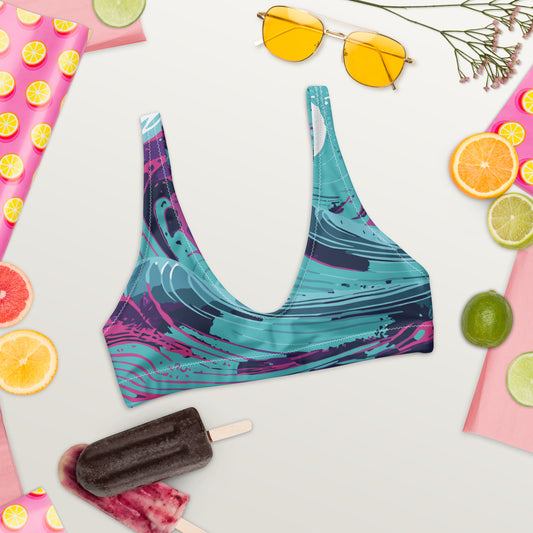 Waves Blue Padded Bikini Top