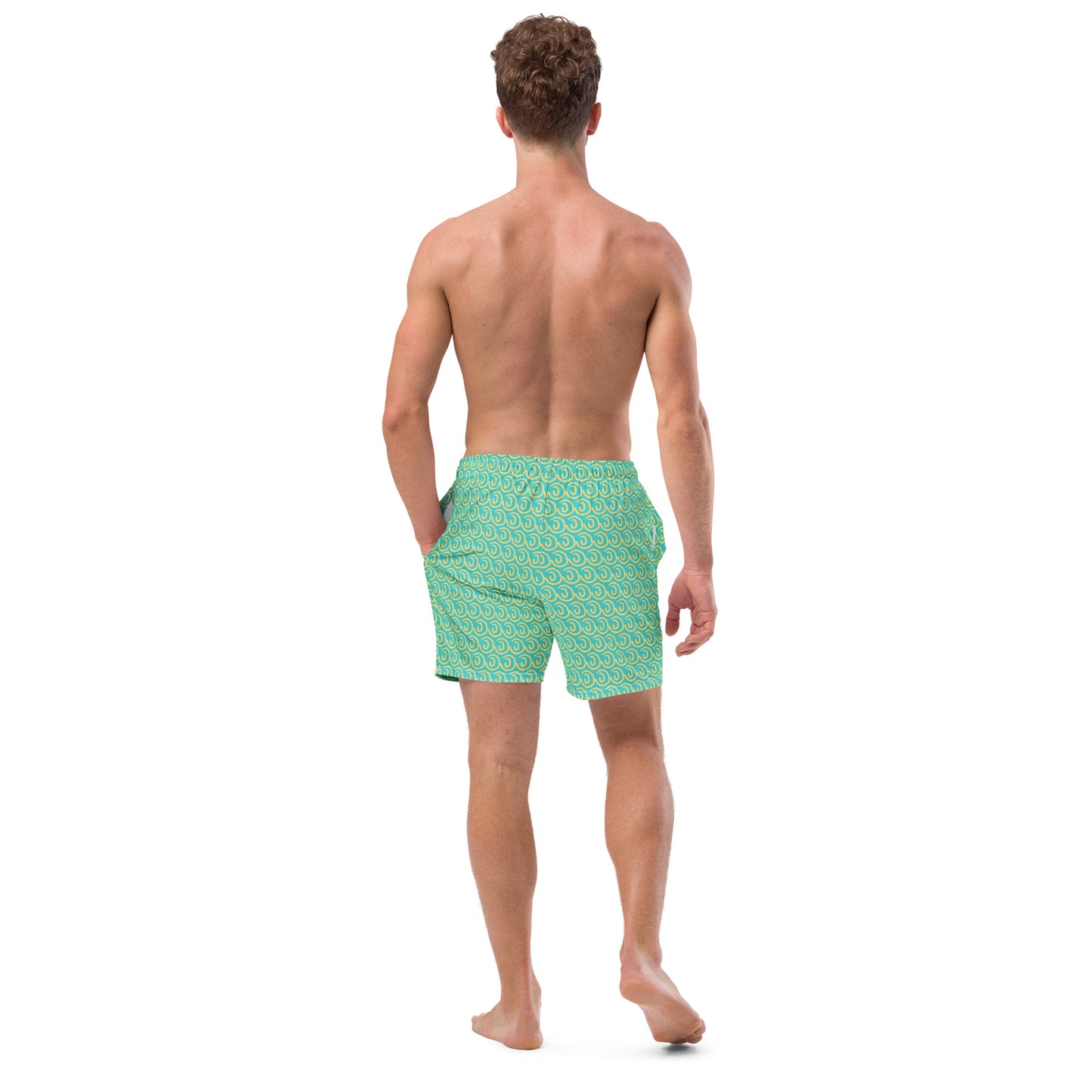 Sunny Teal Men's swim trunks