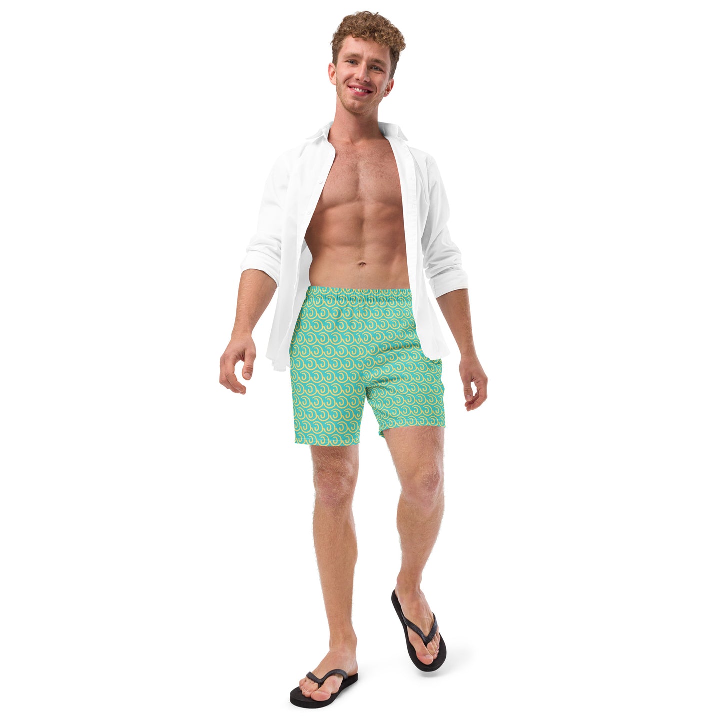 Sunny Teal Men's swim trunks