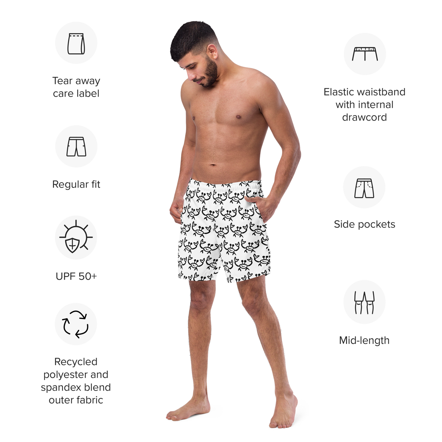 Crabby Men's swim trunks