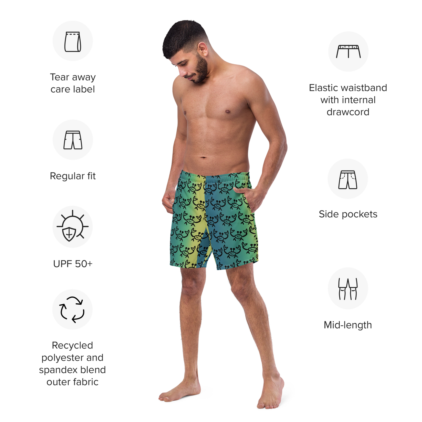 Crabby Mahi Men's Swim Shorts