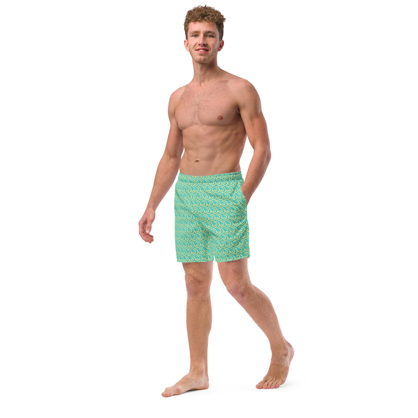 Sunny Teal Men's swim trunks