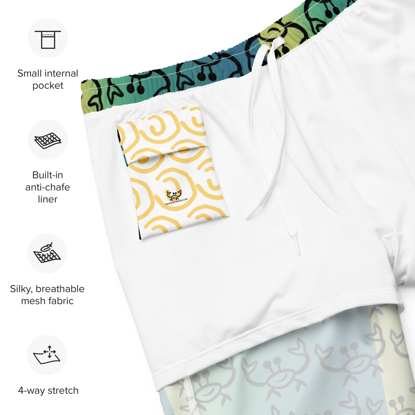 Crabby Mahi Men's swim trunks