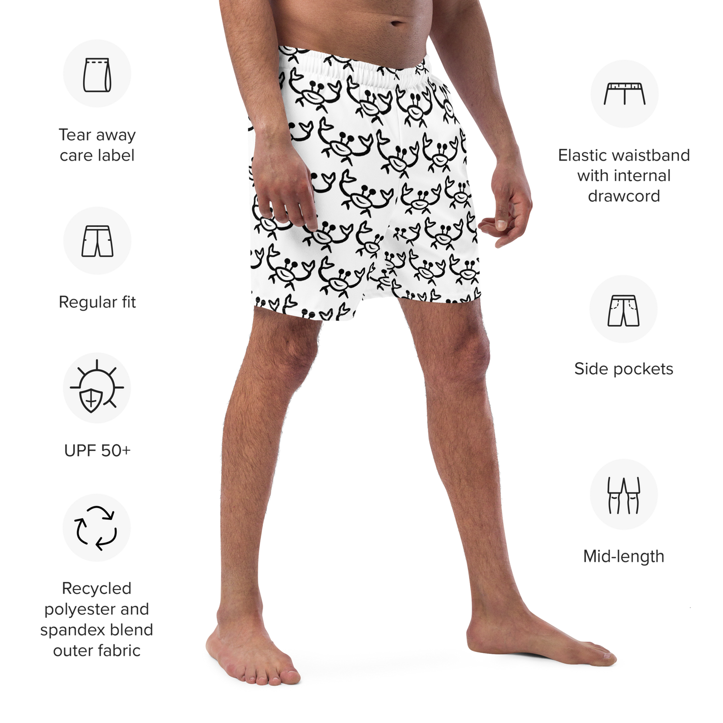 Crabby Men's swim trunks