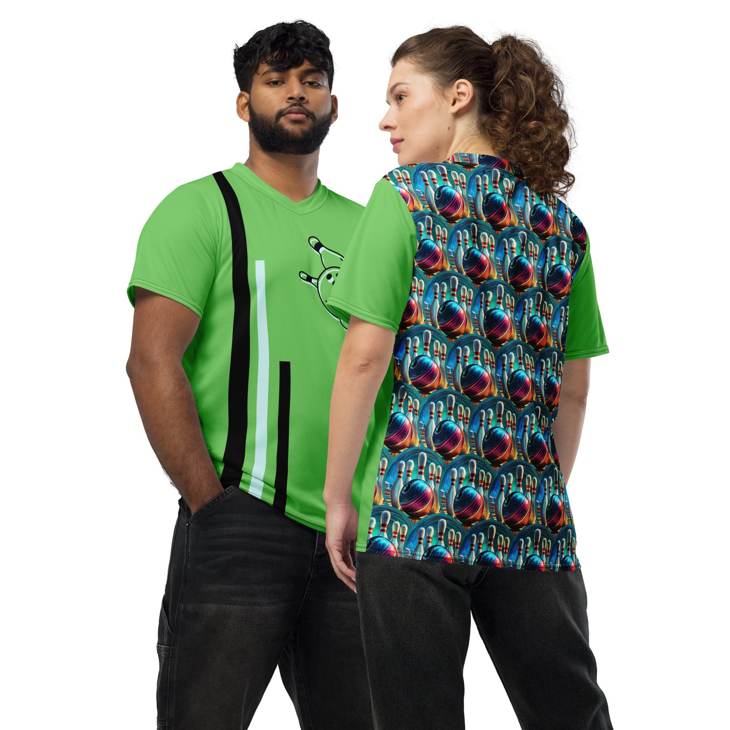 Bowling Unisex Sports Jersey Green