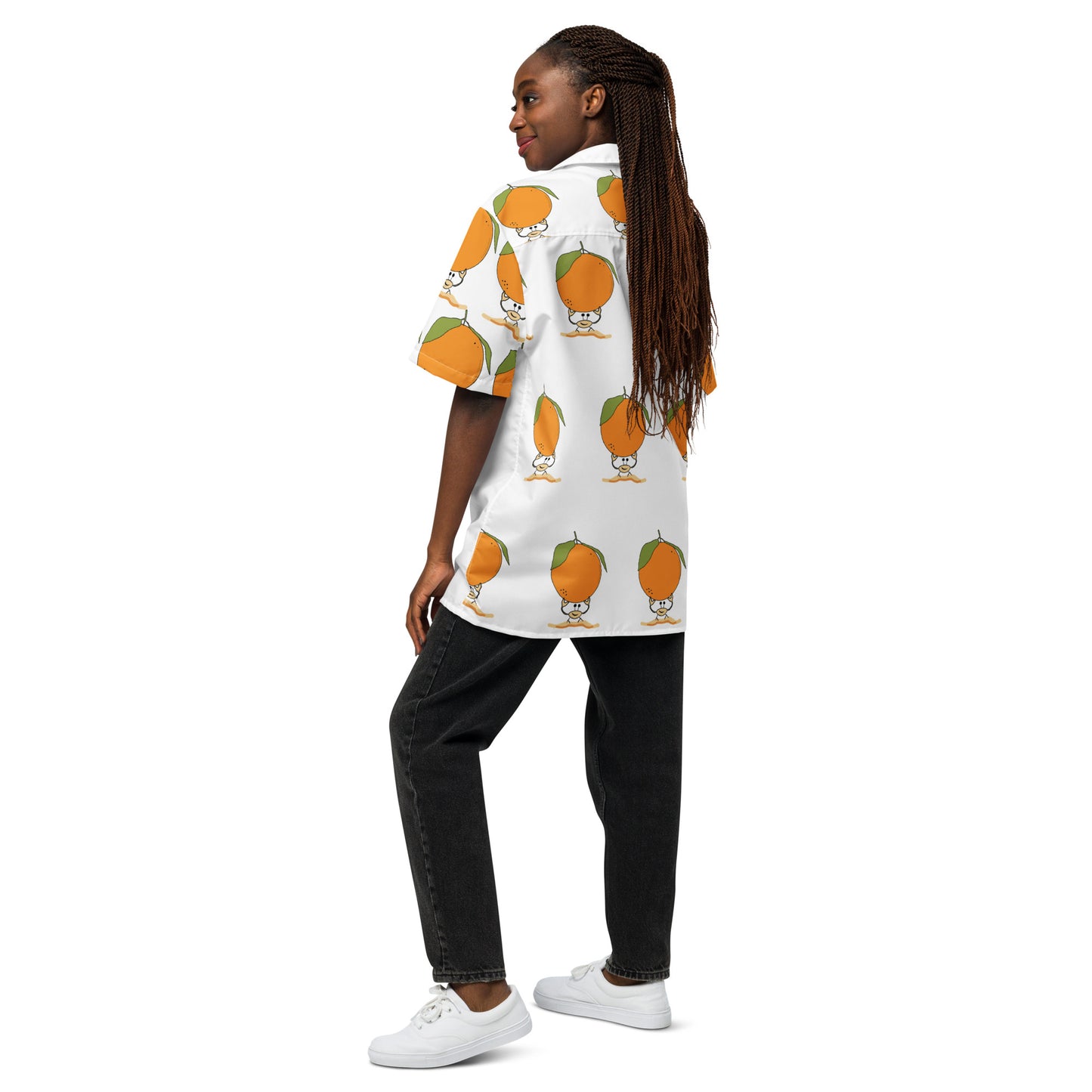 Orange Crab Button Shirt Unisex