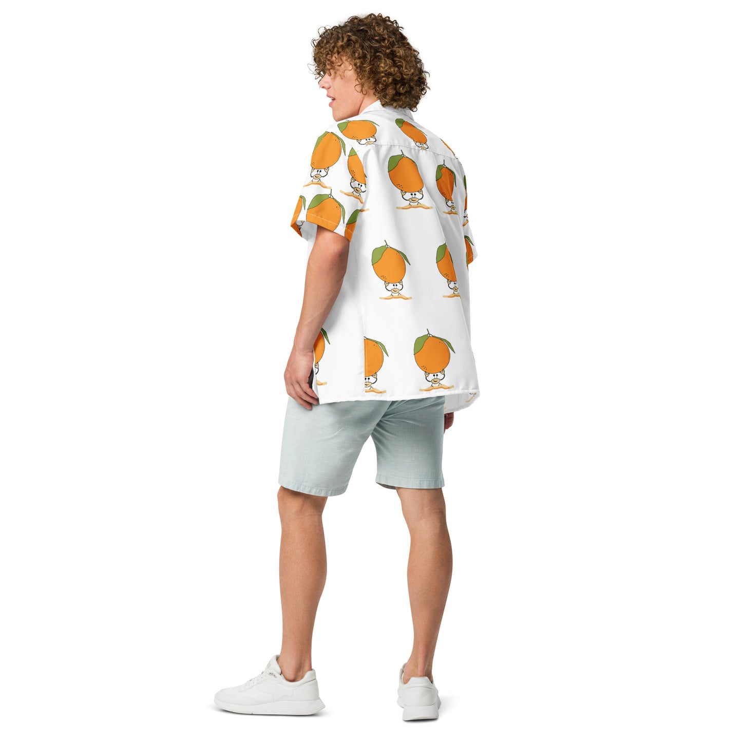 Orange Crab Button Shirt Unisex