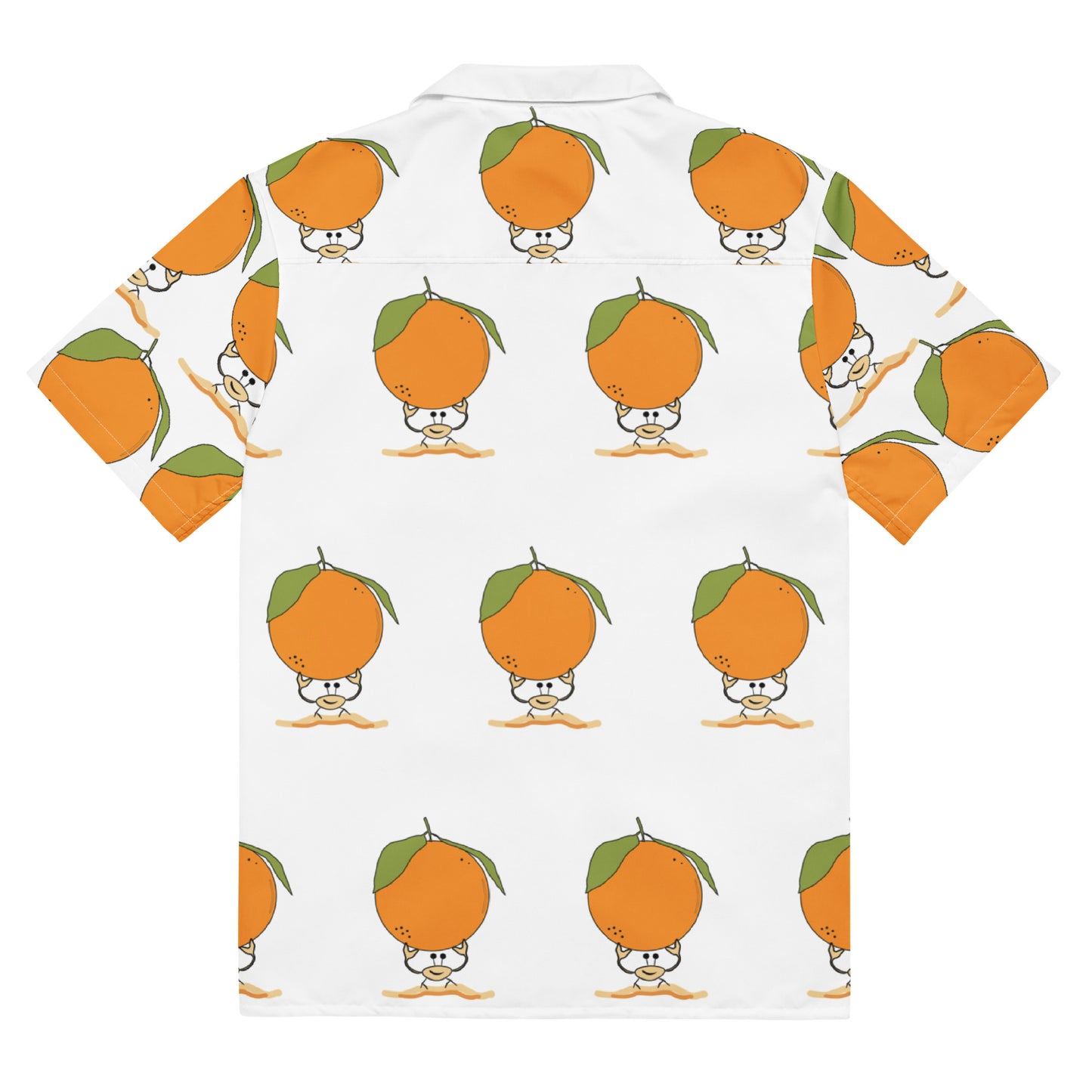 Orange Crab Button Shirt Unisex
