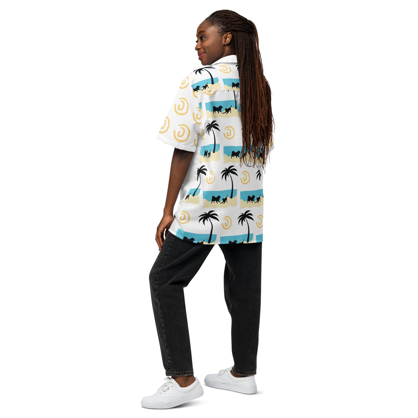 Beach Doggos Button Shirt Unisex