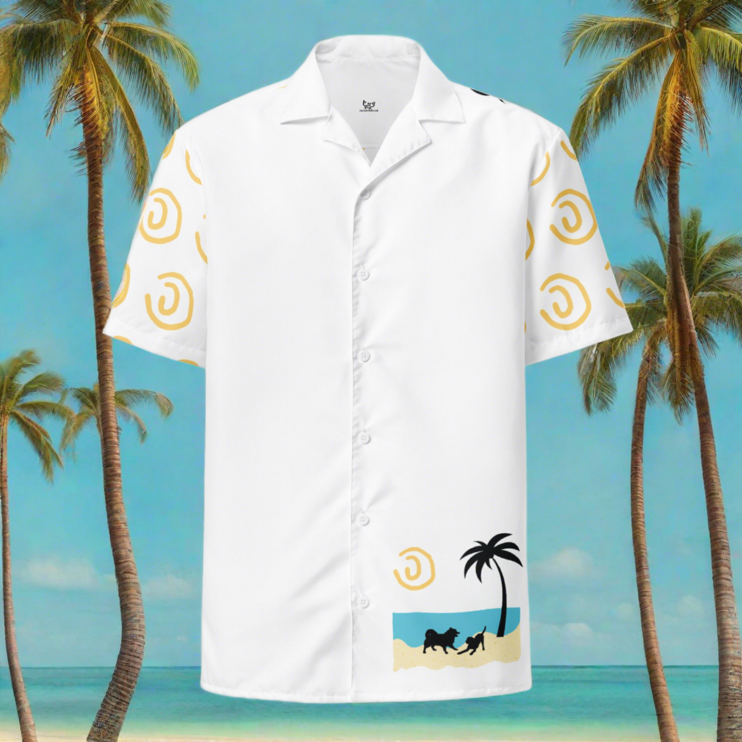 Beach Doggos Button Shirt Unisex