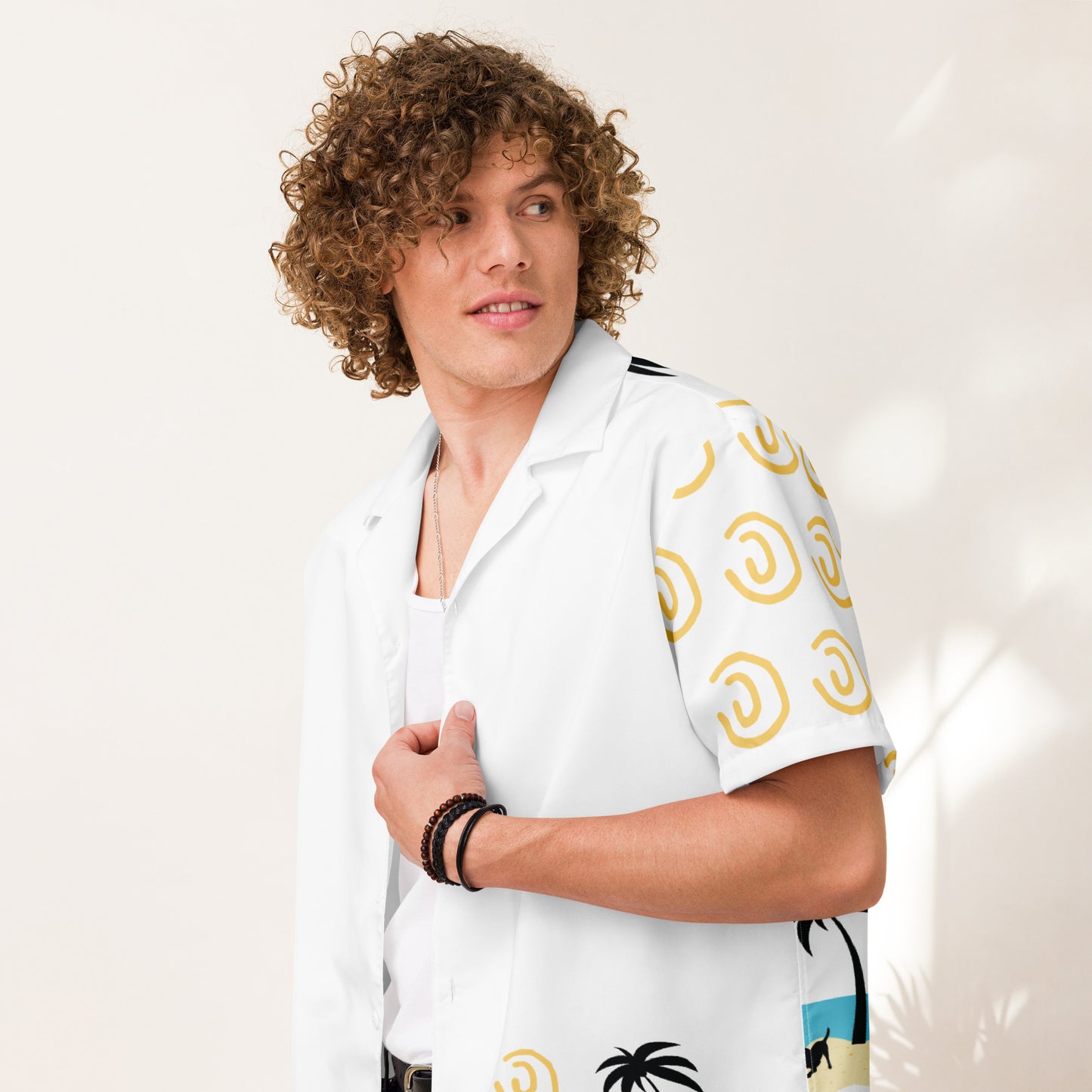 Beach Doggos Button Shirt Unisex