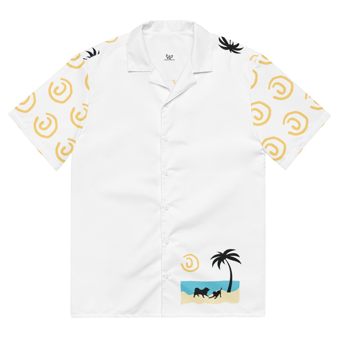 Beach Doggos Button Shirt Unisex