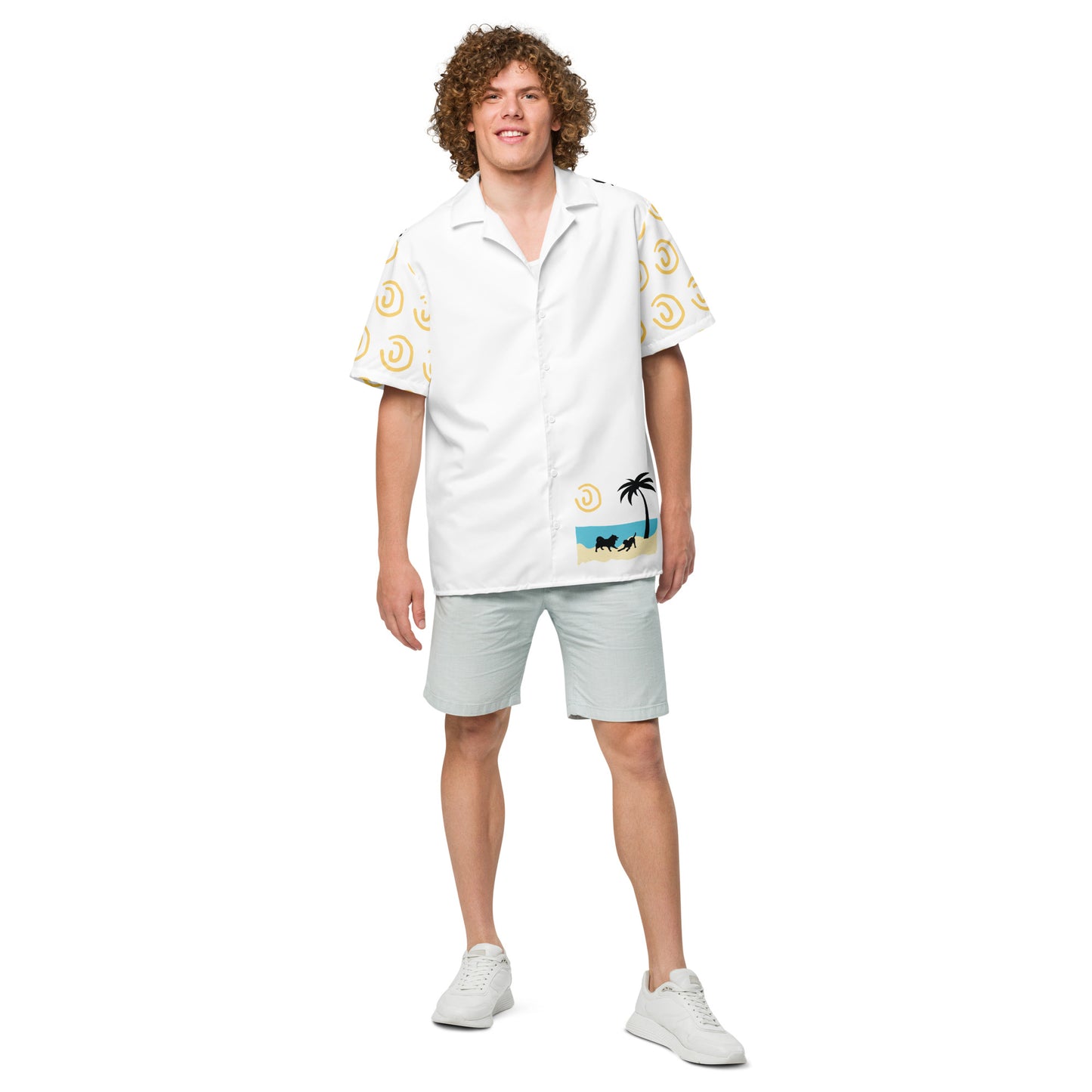 Beach Doggos Button Shirt Unisex