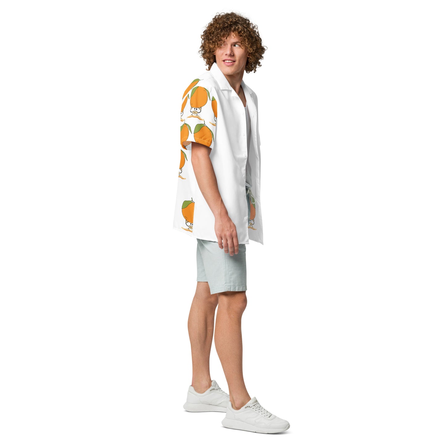 Orange Crab Button Shirt Unisex