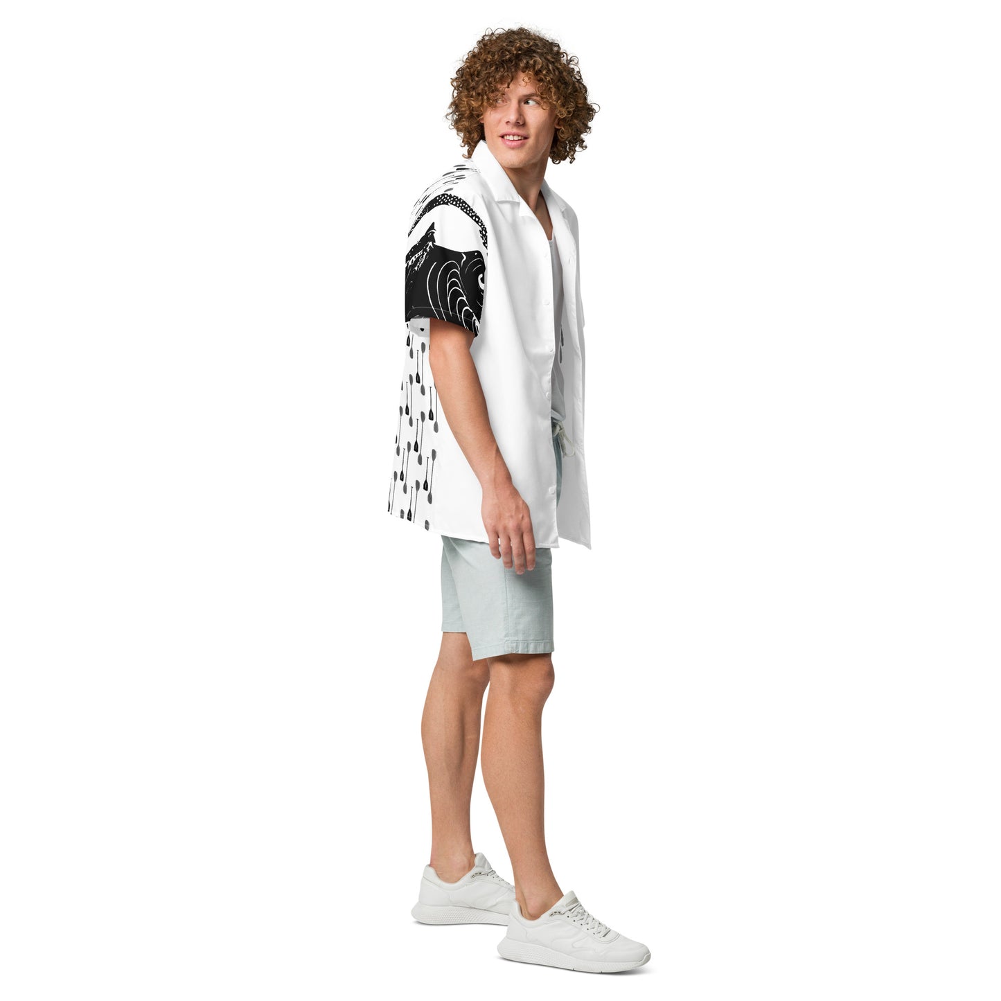 Paddle! Black-White Button Shirt