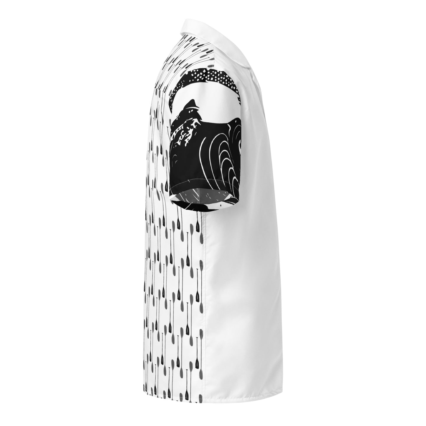 Paddle! Black-White Button Shirt