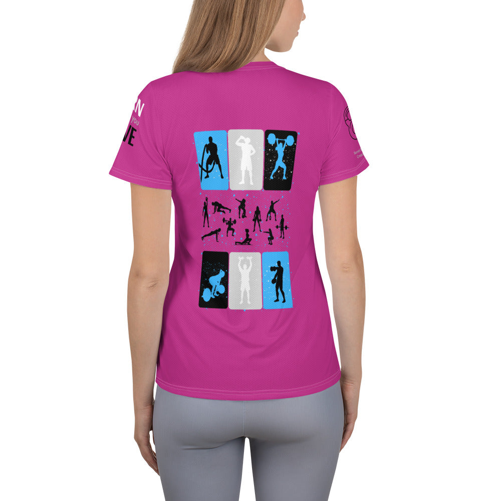 Gym Women's Red Violet Athletic T-shirt