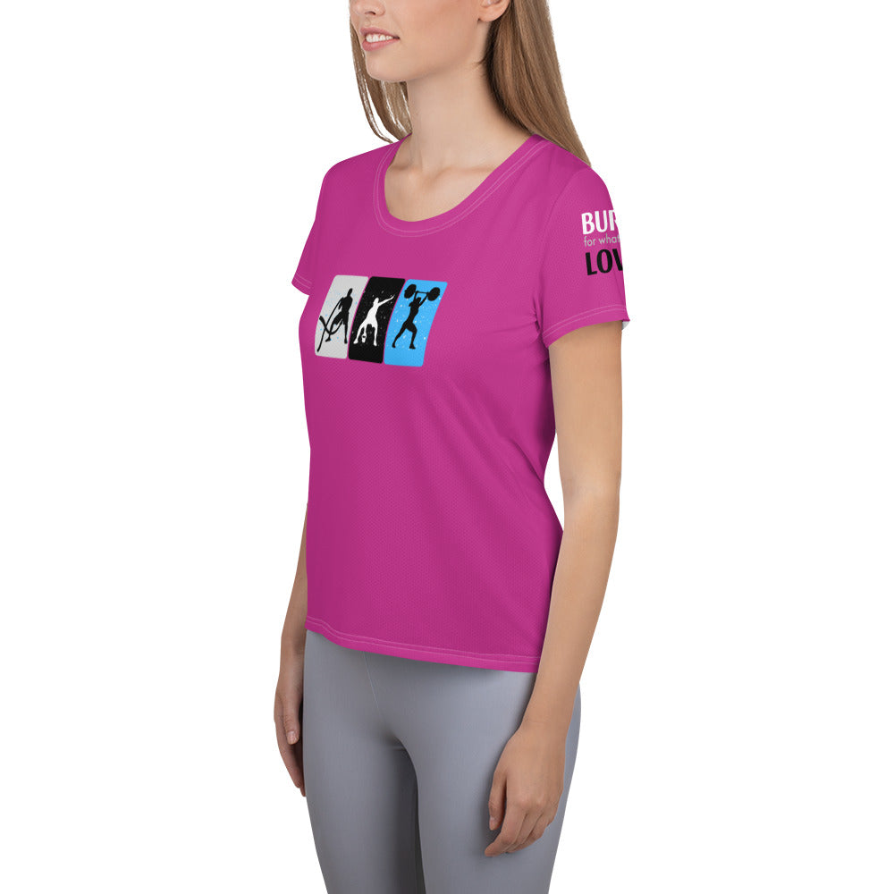Gym Women's Red Violet Athletic T-shirt