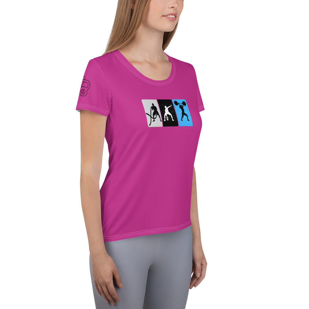 Gym Women's Red Violet Athletic T-shirt