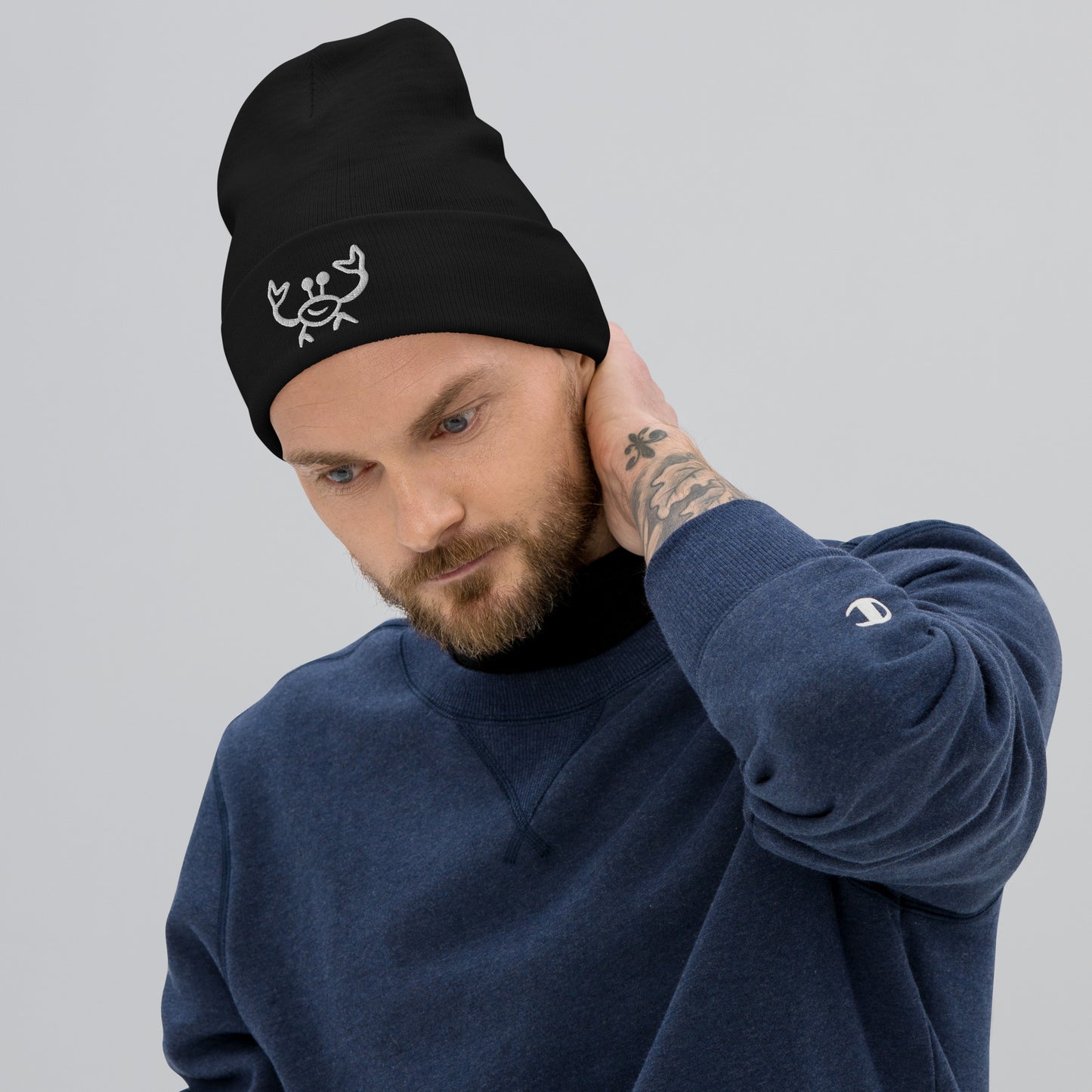 Beanie Crab (White Outline)
