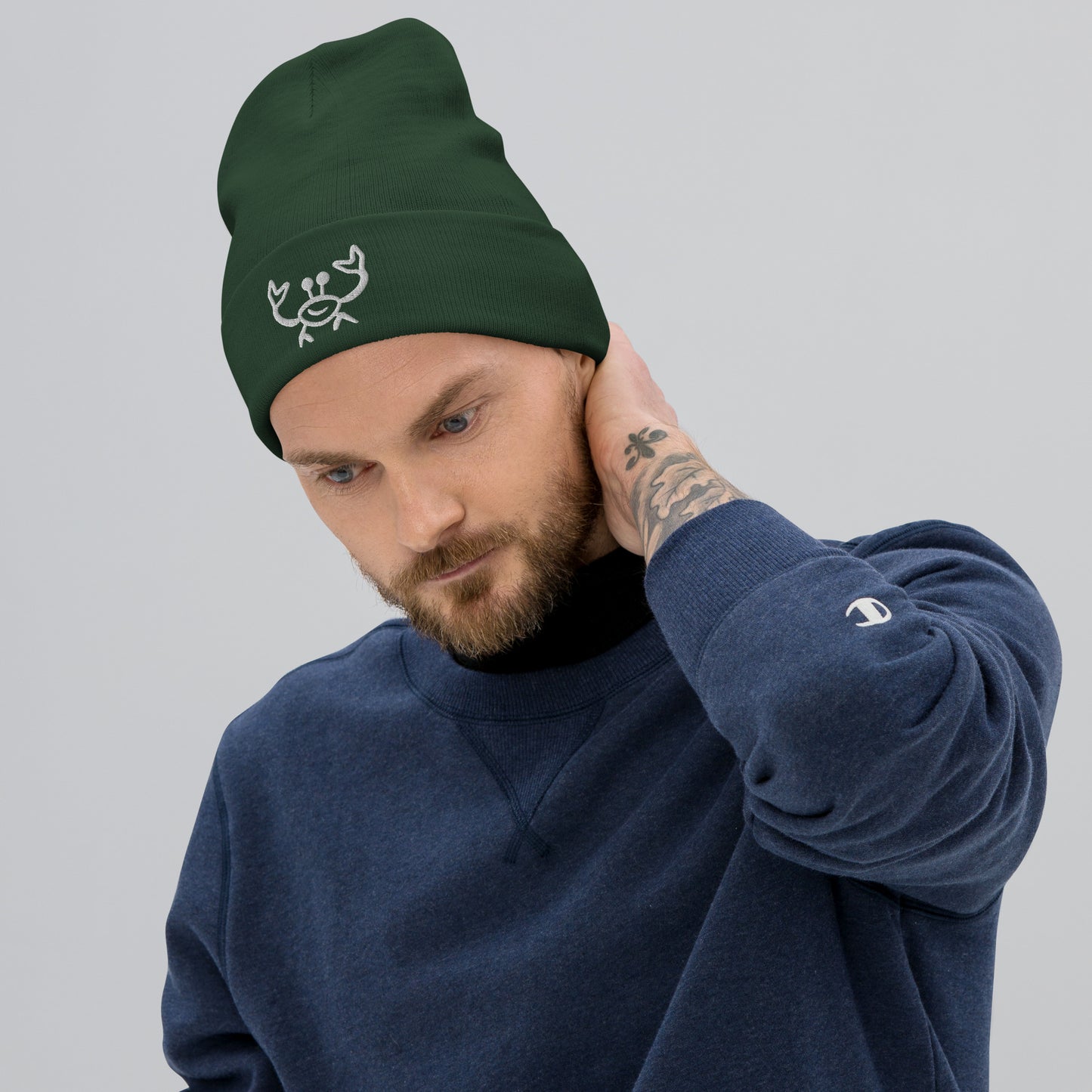 Beanie Crab (White Outline)