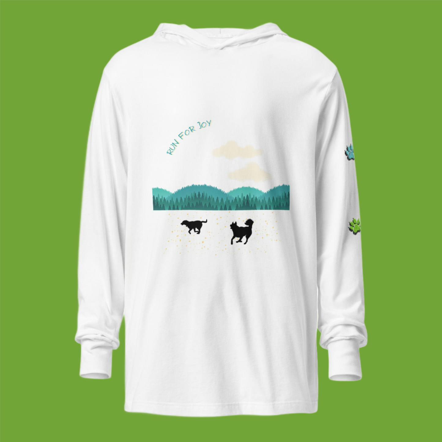 Running Doggos Color Paws Lite Hoodie