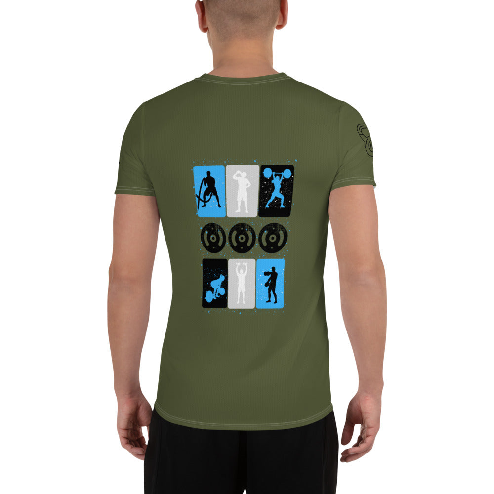 Gym Men's Army Green Athletic T-shirt