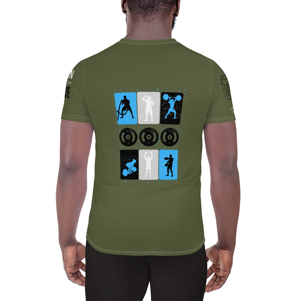 Gym Men's Army Green Athletic T-shirt