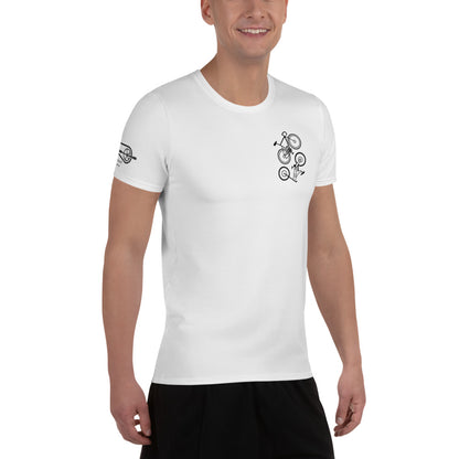 Bikes Men's Athletic White T-shirt