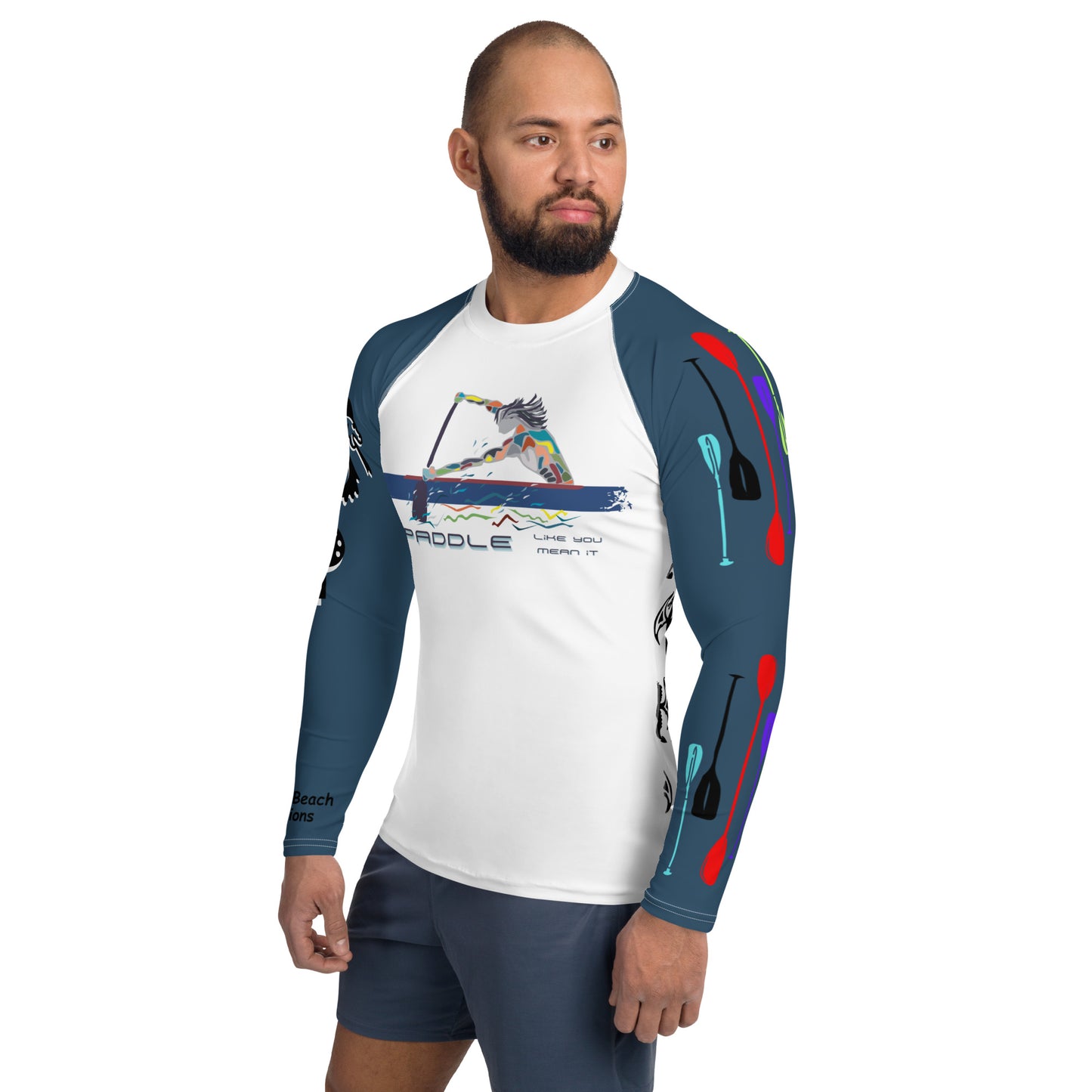 Paddler, Paddles & Dragons Rash Guard Men's Rash Guard