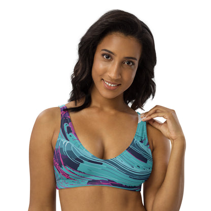 Waves Blue Recycled padded bikini top